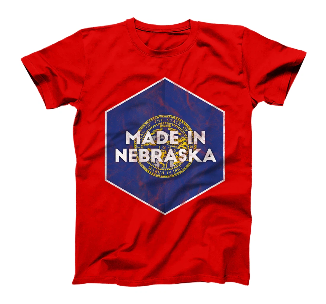 Proud Nebraskan's Distressed Made in Nebraska T-Shirt, Women T-Shirt
