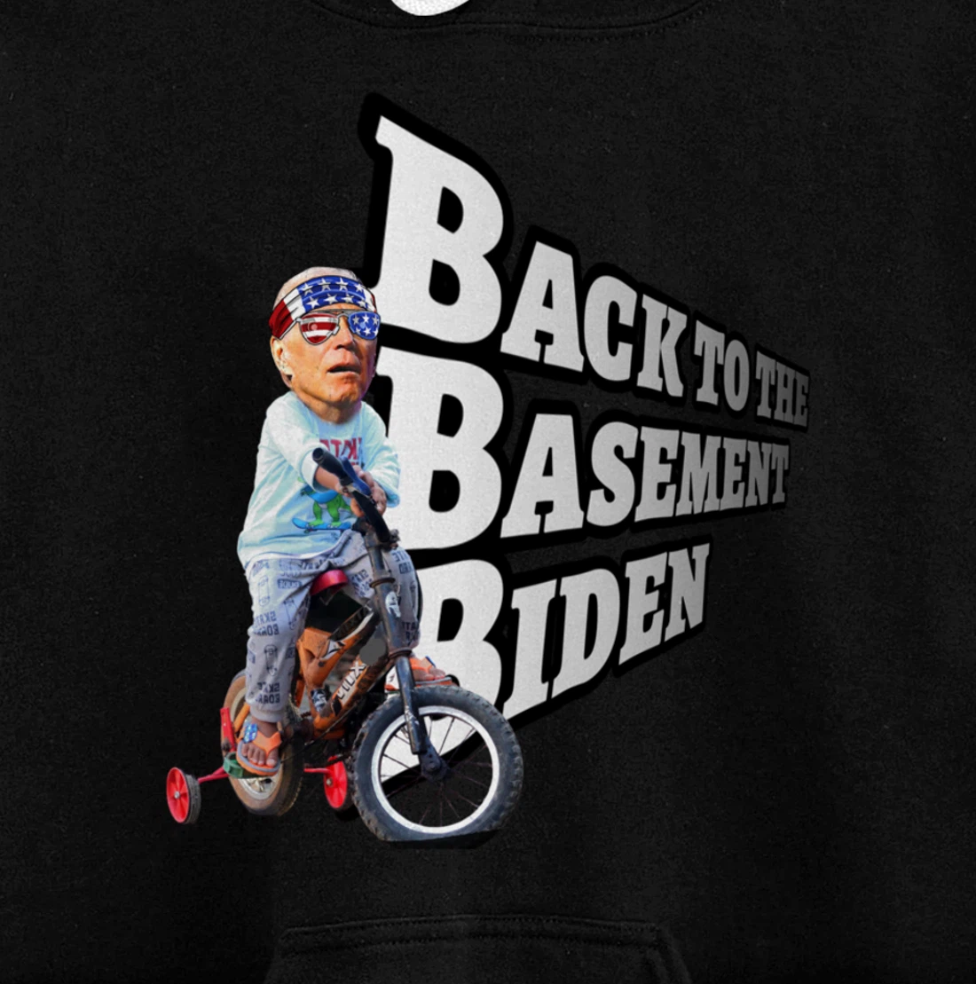 Back to the Basement Biden Trump Bicycle Patriot Republican Pullover Hoodie