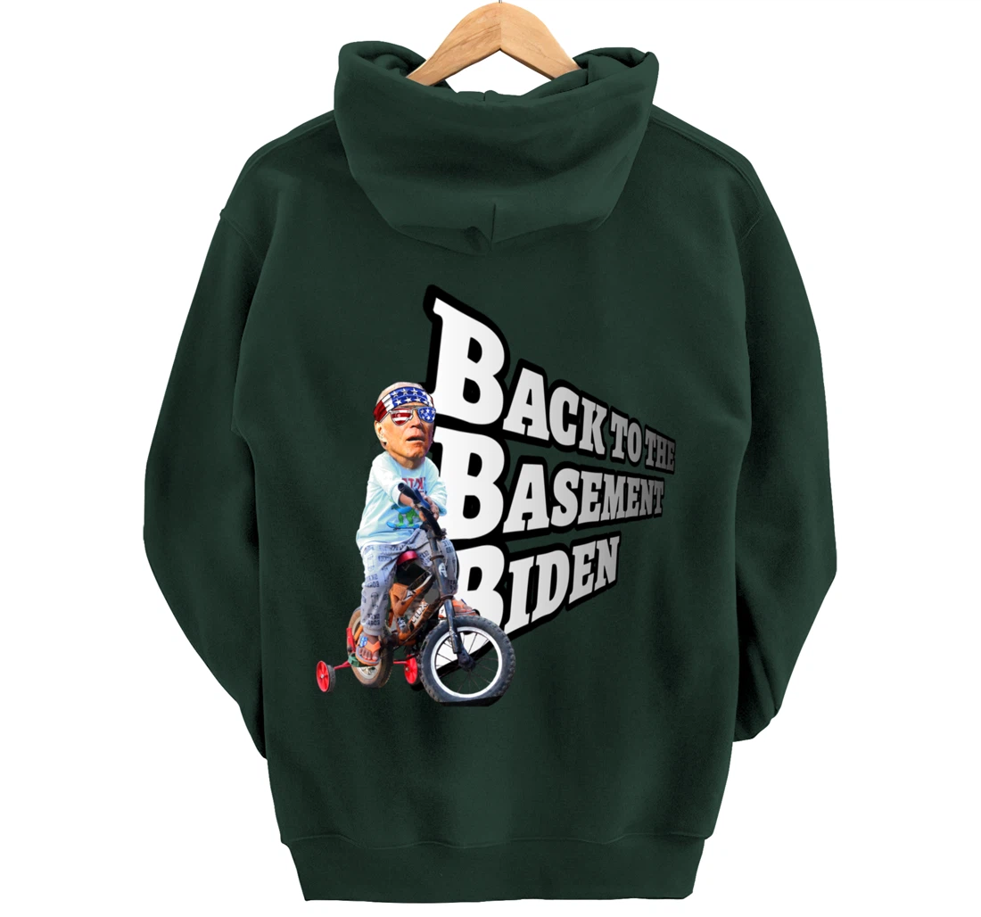 Back to the Basement Biden Trump Bicycle Patriot Republican Pullover Hoodie