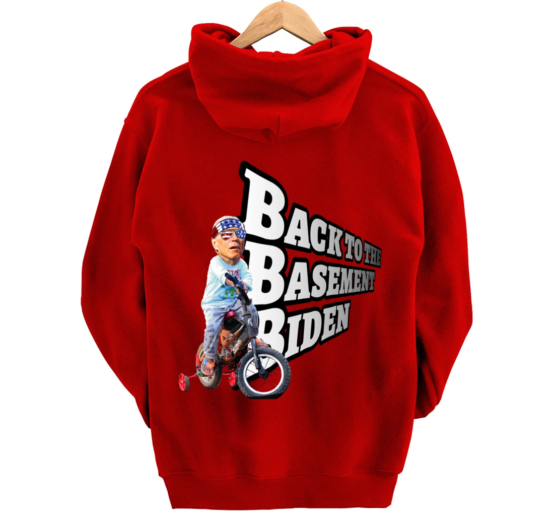 Back to the Basement Biden Trump Bicycle Patriot Republican Pullover Hoodie