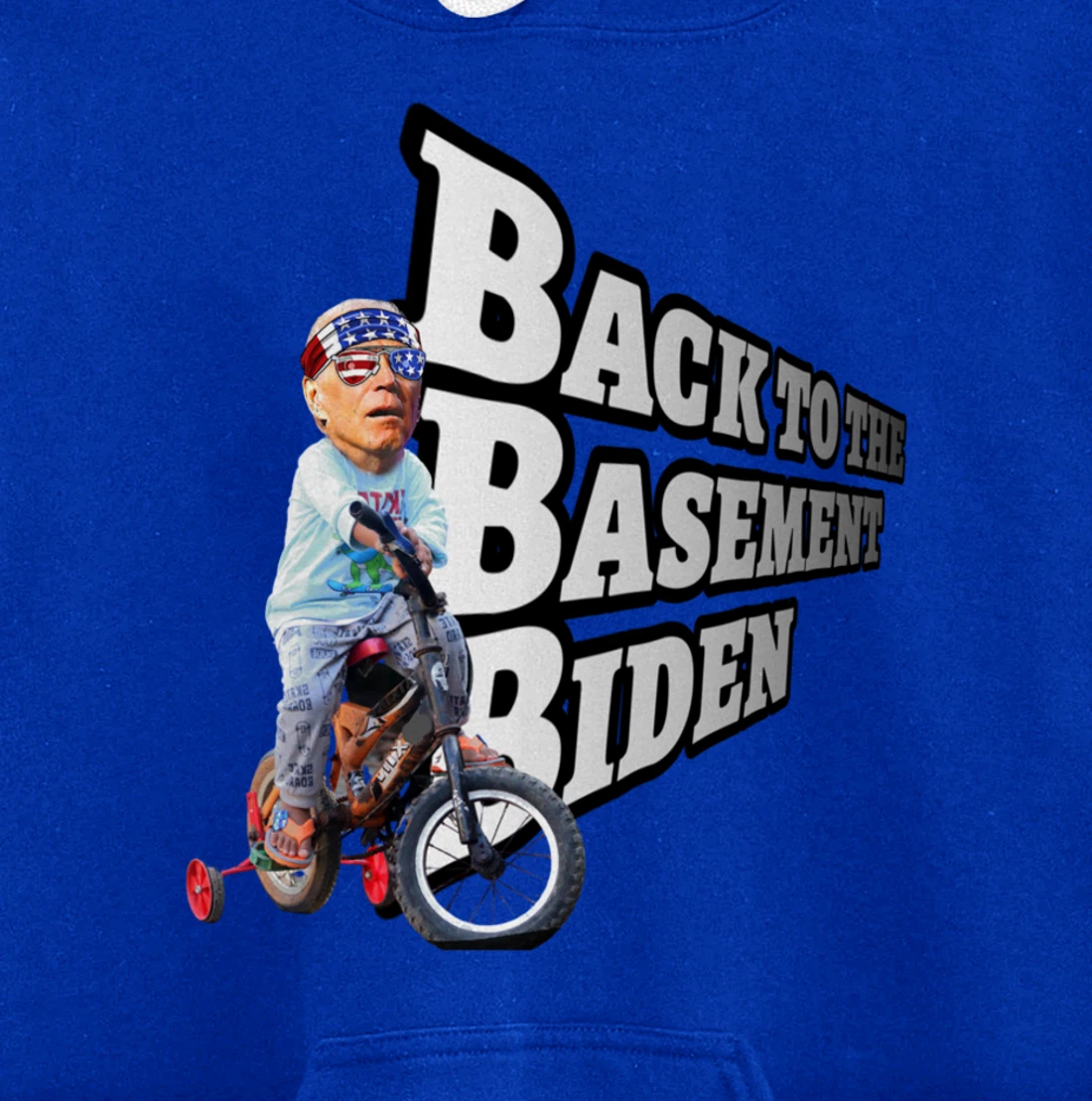 Back to the Basement Biden Trump Bicycle Patriot Republican Pullover Hoodie