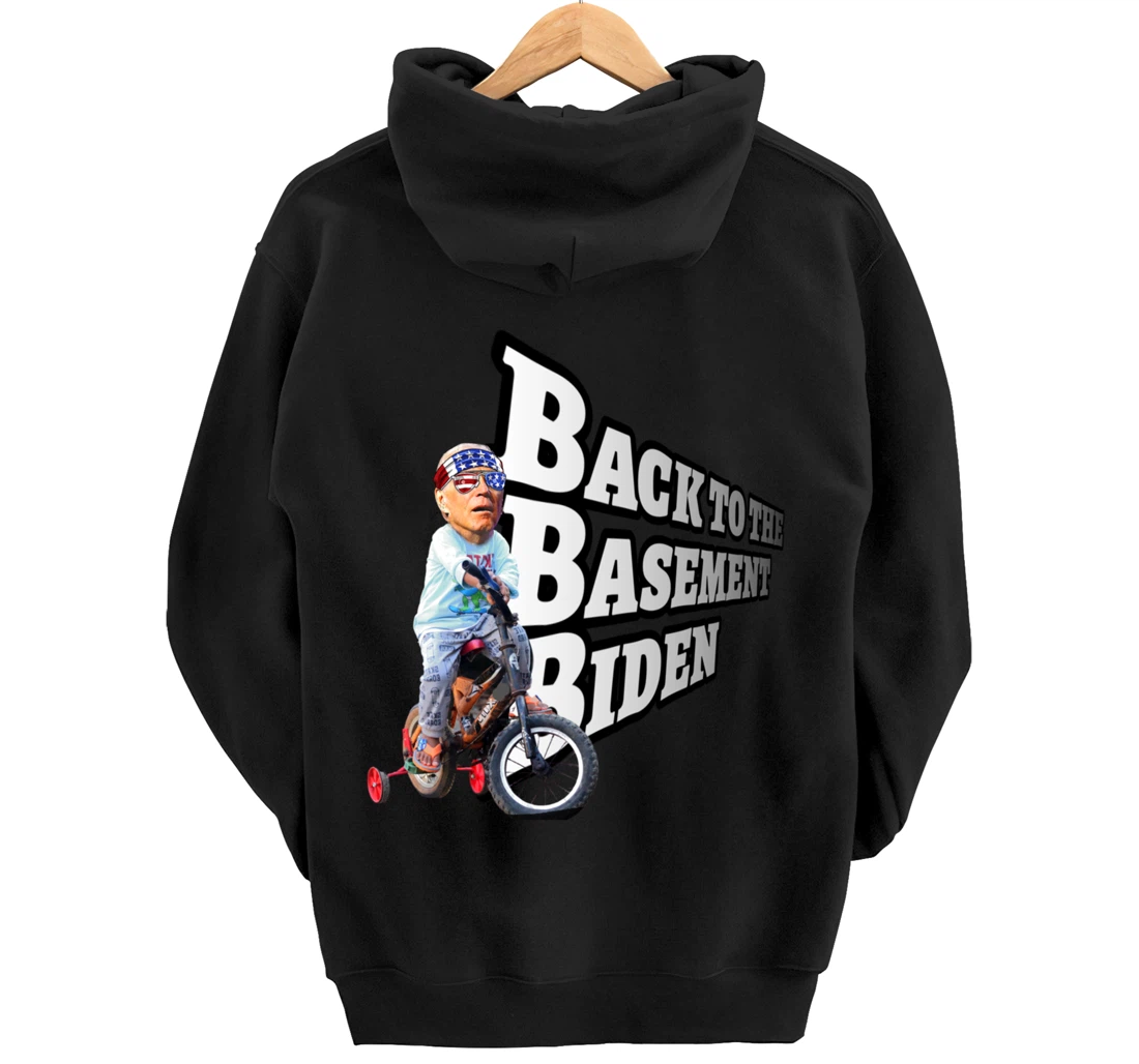 Back to the Basement Biden Trump Bicycle Patriot Republican Pullover Hoodie