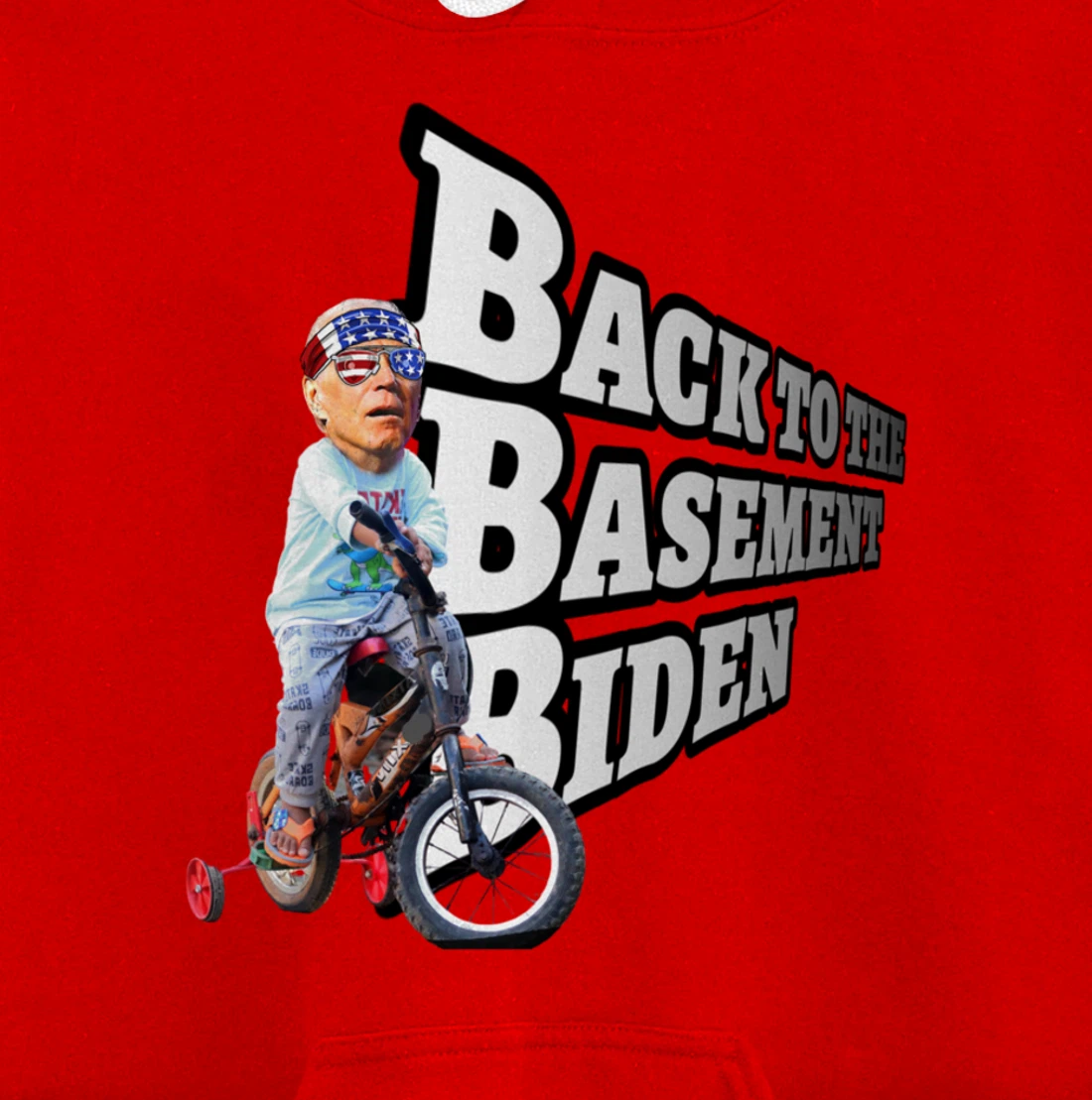 Back to the Basement Biden Trump Bicycle Patriot Republican Pullover Hoodie