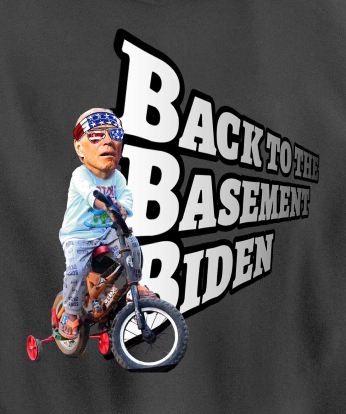 Back to the Basement Biden Trump Bicycle Patriot Republican Pullover Hoodie
