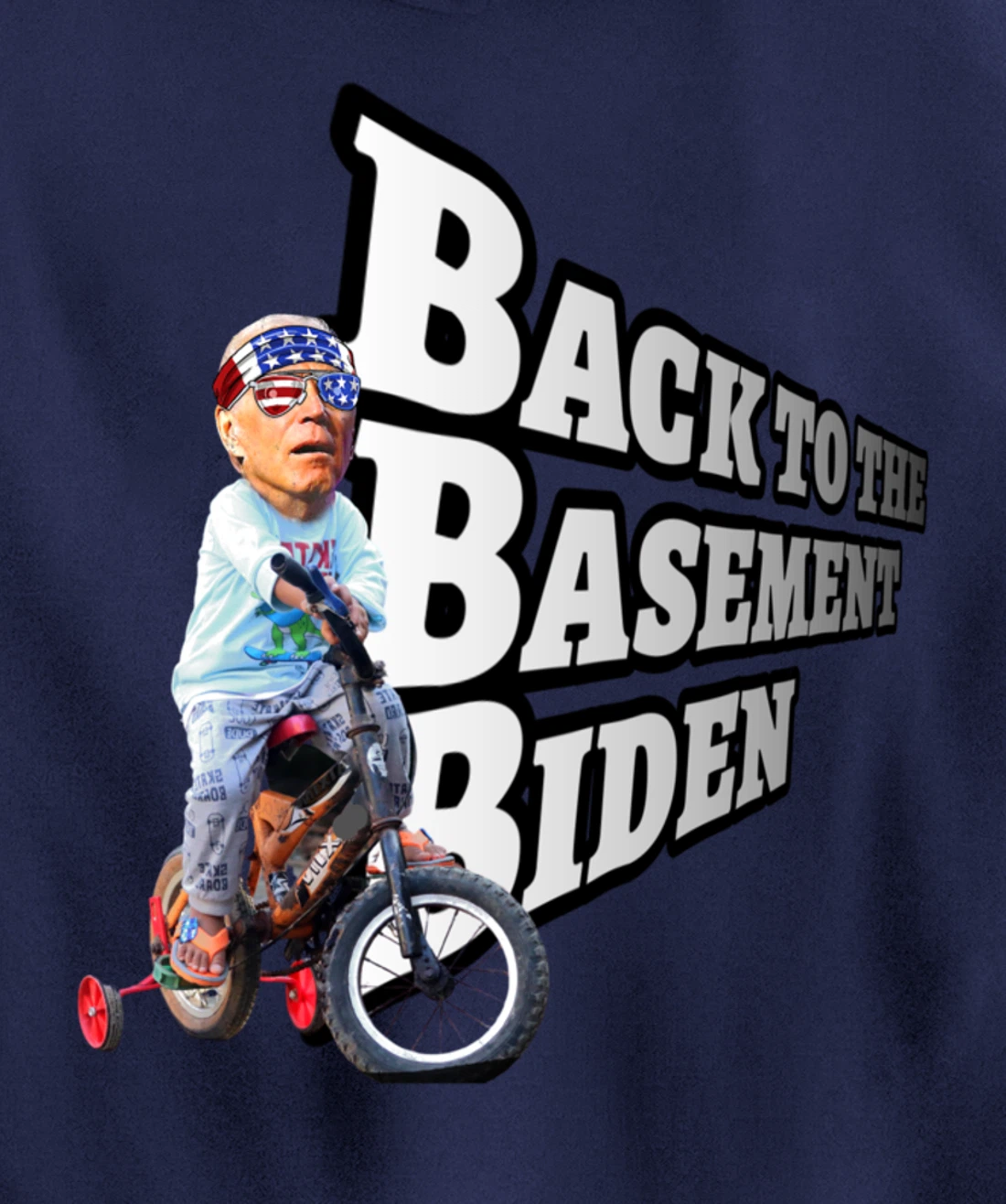 Back to the Basement Biden Trump Bicycle Patriot Republican Pullover Hoodie