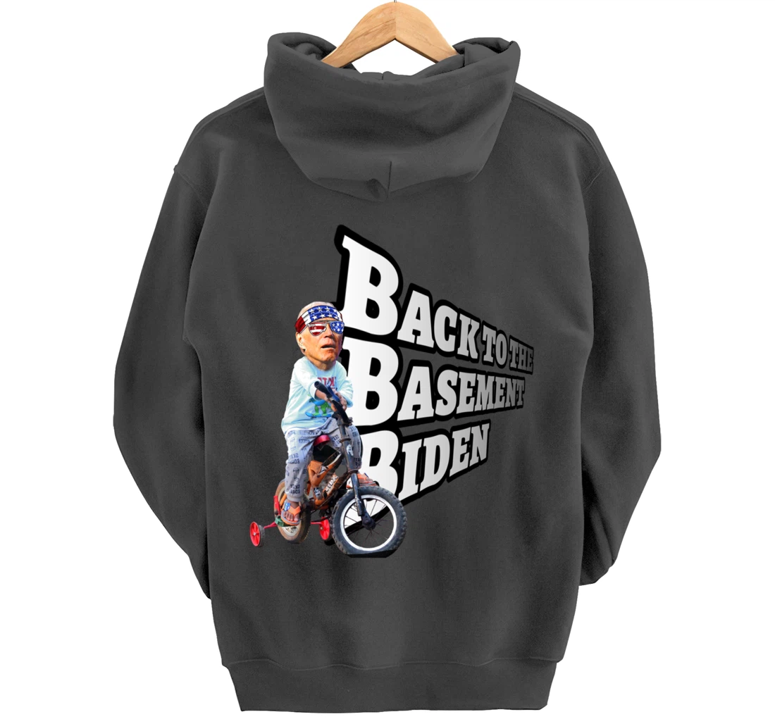 Back to the Basement Biden Trump Bicycle Patriot Republican Pullover Hoodie