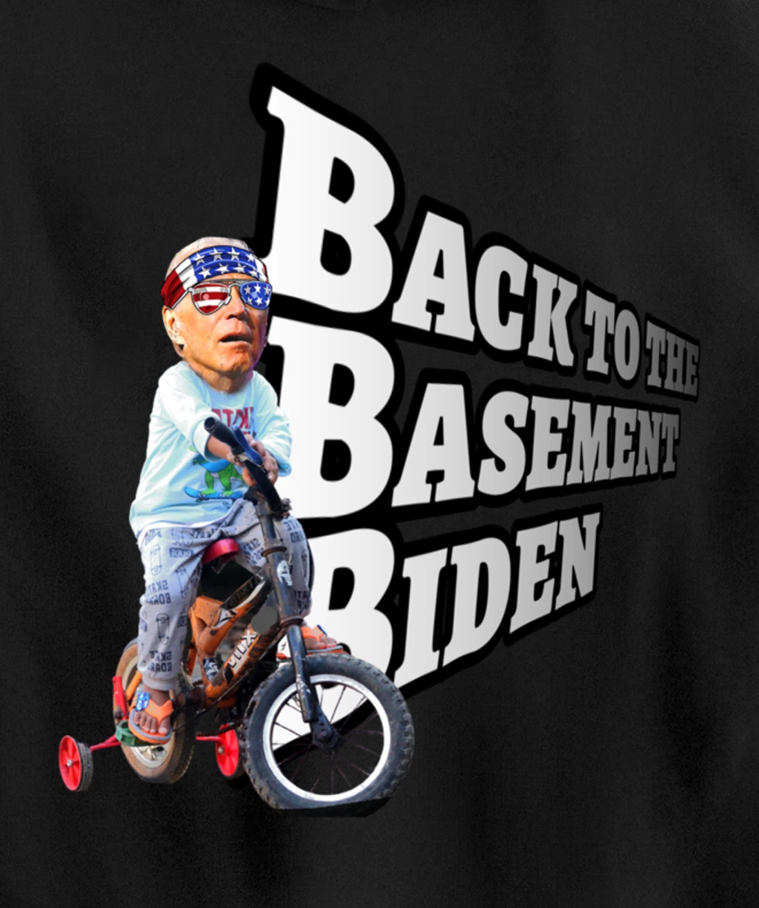 Back to the Basement Biden Trump Bicycle Patriot Republican Pullover Hoodie
