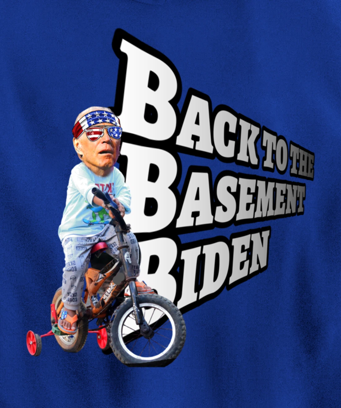 Back to the Basement Biden Trump Bicycle Patriot Republican Pullover Hoodie