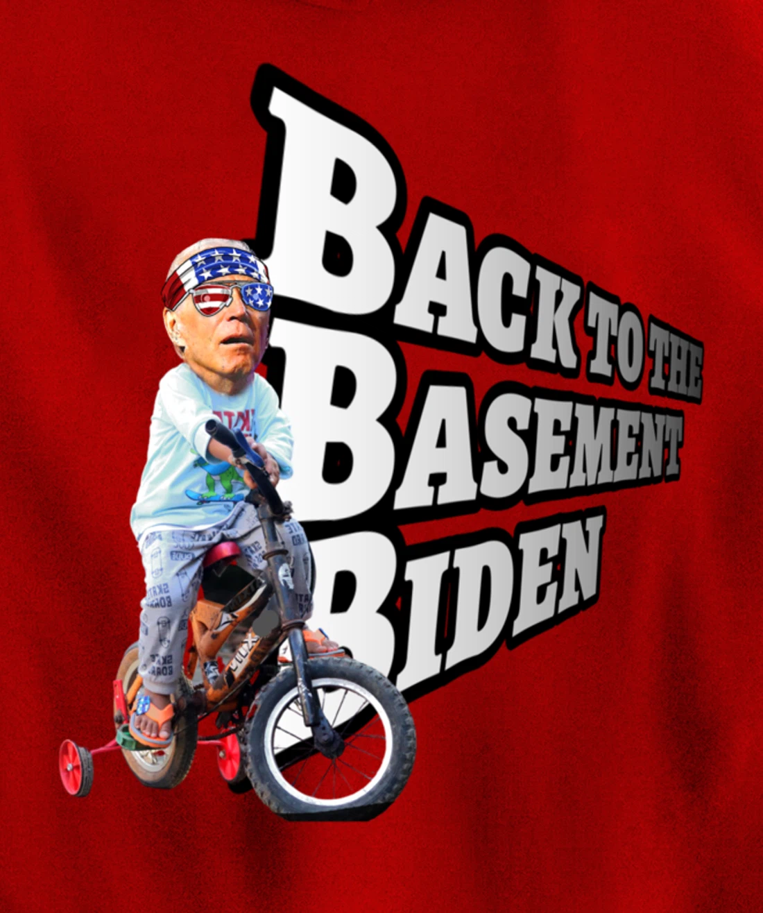 Back to the Basement Biden Trump Bicycle Patriot Republican Pullover Hoodie