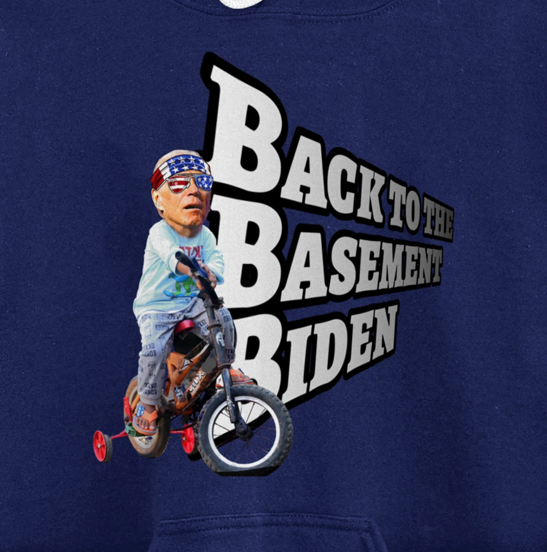 Back to the Basement Biden Trump Bicycle Patriot Republican Pullover Hoodie