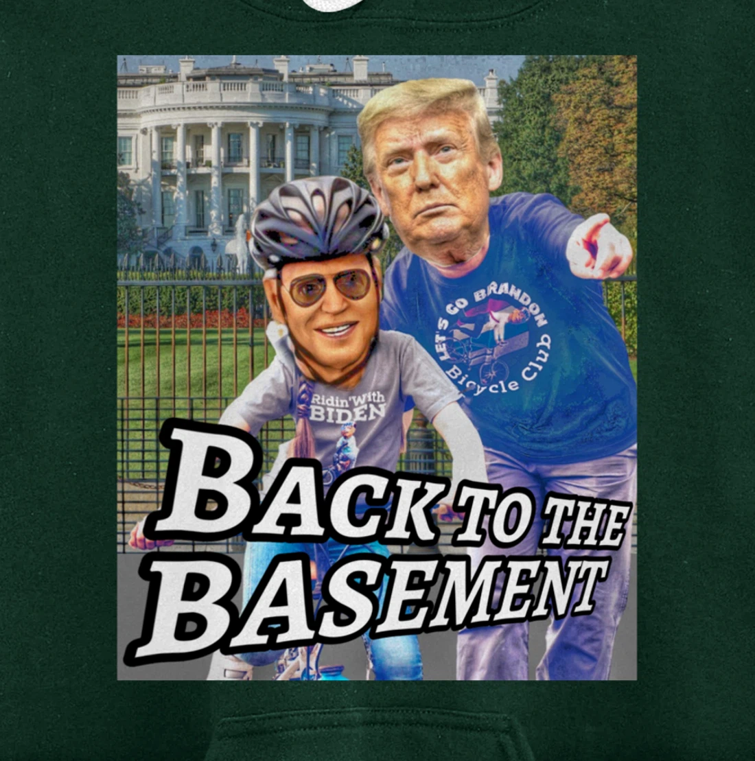 Back to the Basement Biden Trump Bicycle Patriot Republican Pullover Hoodie