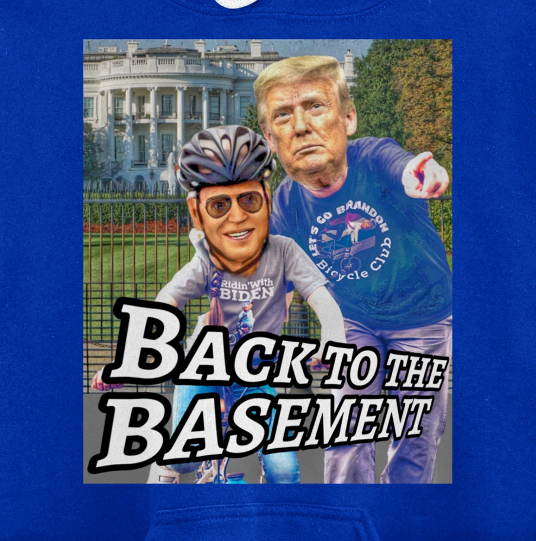 Back to the Basement Biden Trump Bicycle Patriot Republican Pullover Hoodie