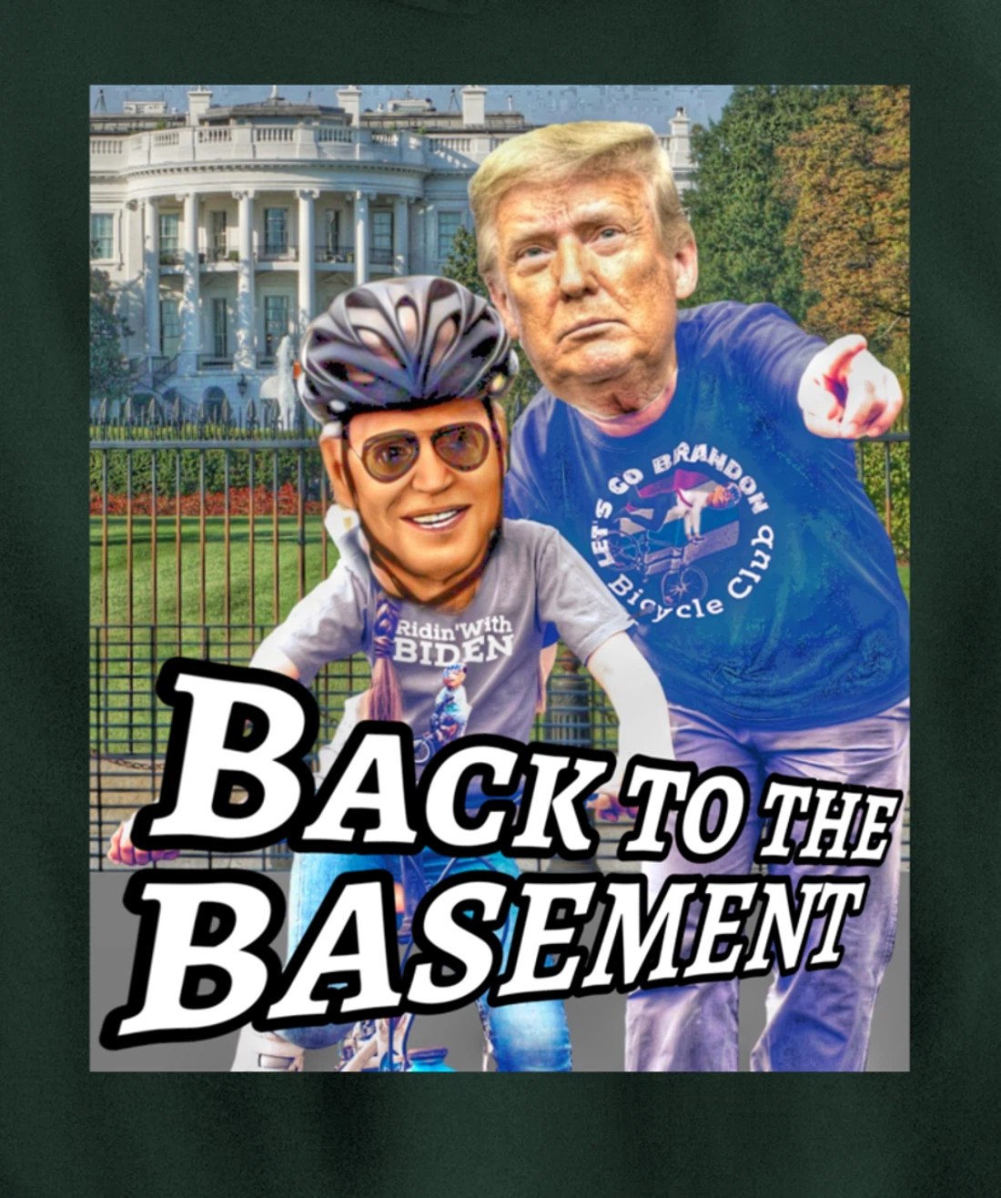 Back to the Basement Biden Trump Bicycle Patriot Republican Pullover Hoodie