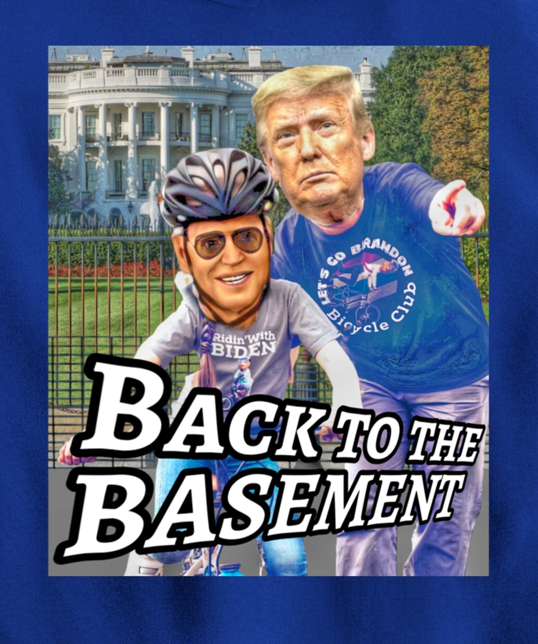 Back to the Basement Biden Trump Bicycle Patriot Republican Pullover Hoodie