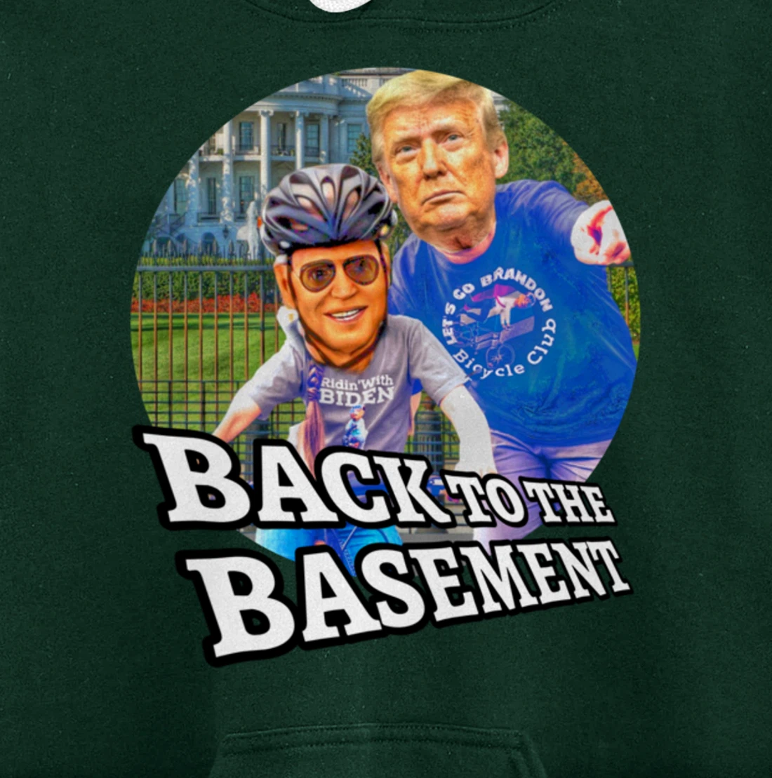 Back to the Basement Biden Trump Bicycle Patriot Republican Pullover Hoodie