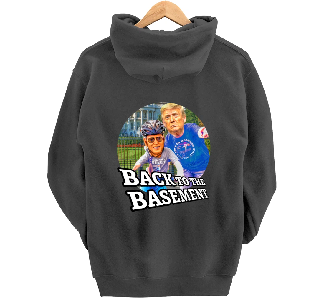 Back to the Basement Biden Trump Bicycle Patriot Republican Pullover Hoodie