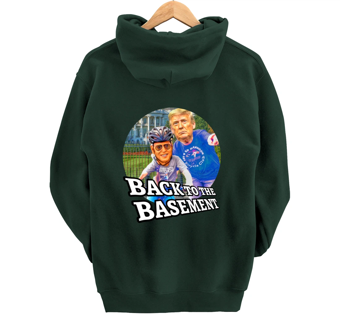 Back to the Basement Biden Trump Bicycle Patriot Republican Pullover Hoodie