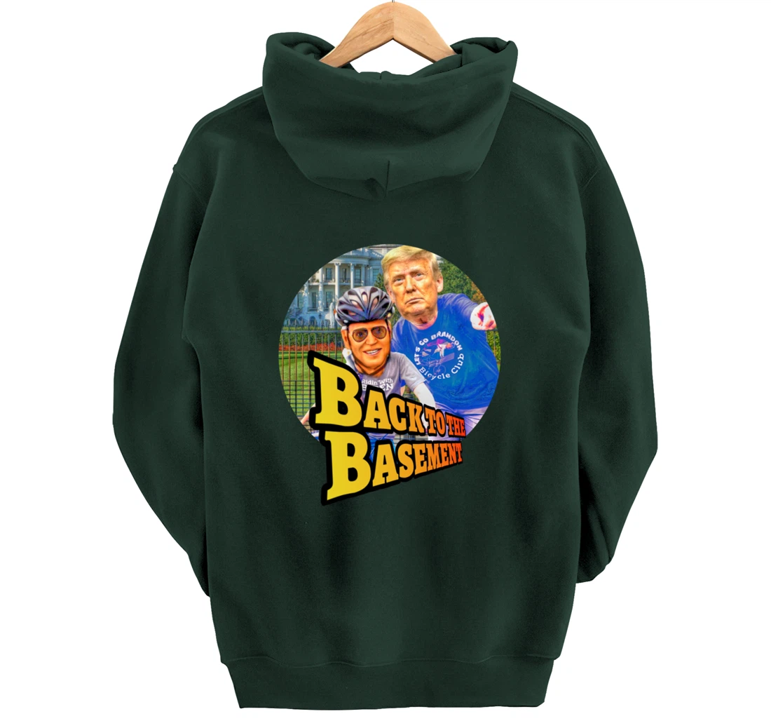 Back to the Basement Biden Trump Bicycle Patriot Republican Pullover Hoodie
