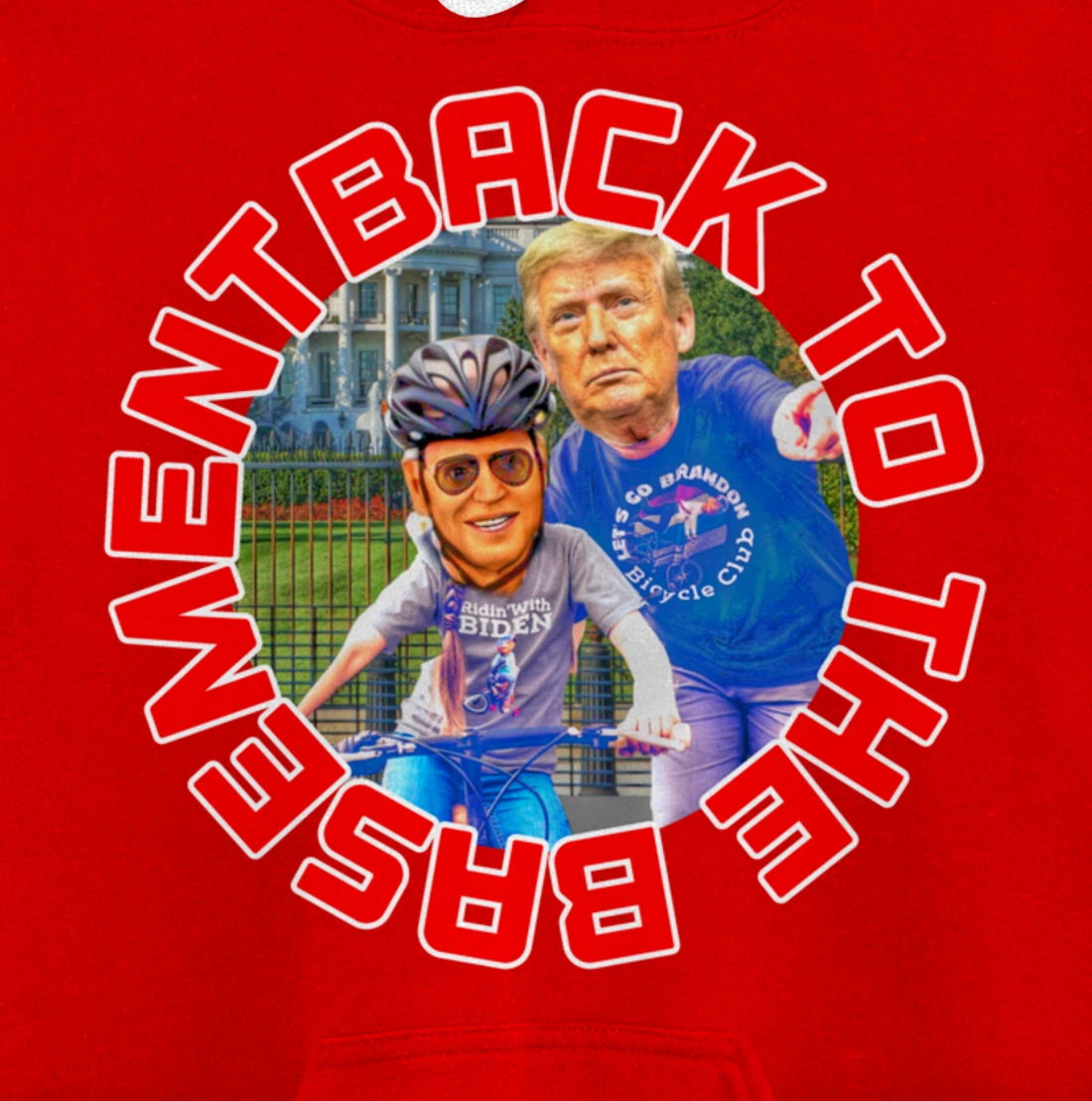 Back to the Basement Biden Trump Bicycle Patriot Republican Pullover Hoodie
