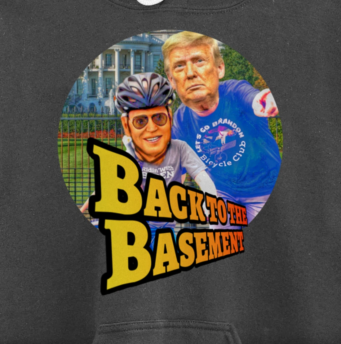 Back to the Basement Biden Trump Bicycle Patriot Republican Pullover Hoodie