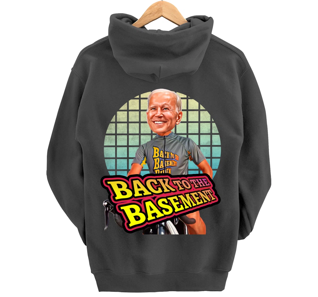 Back to the Basement Biden Trump Bicycle Patriot Republican Pullover Hoodie