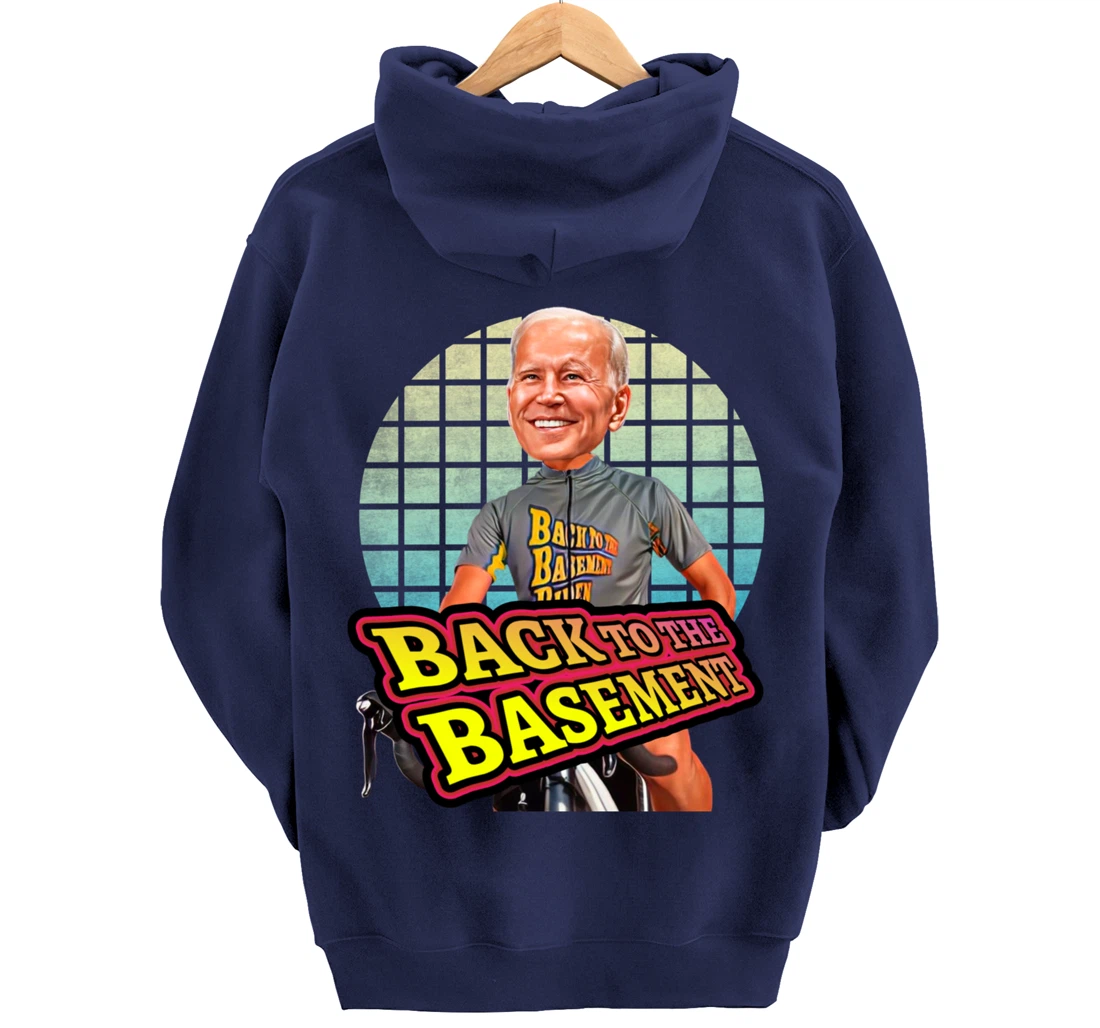 Back to the Basement Biden Trump Bicycle Patriot Republican Pullover Hoodie