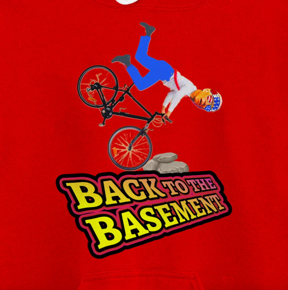 Back to the Basement Biden Trump Bicycle Patriot Republican Pullover Hoodie