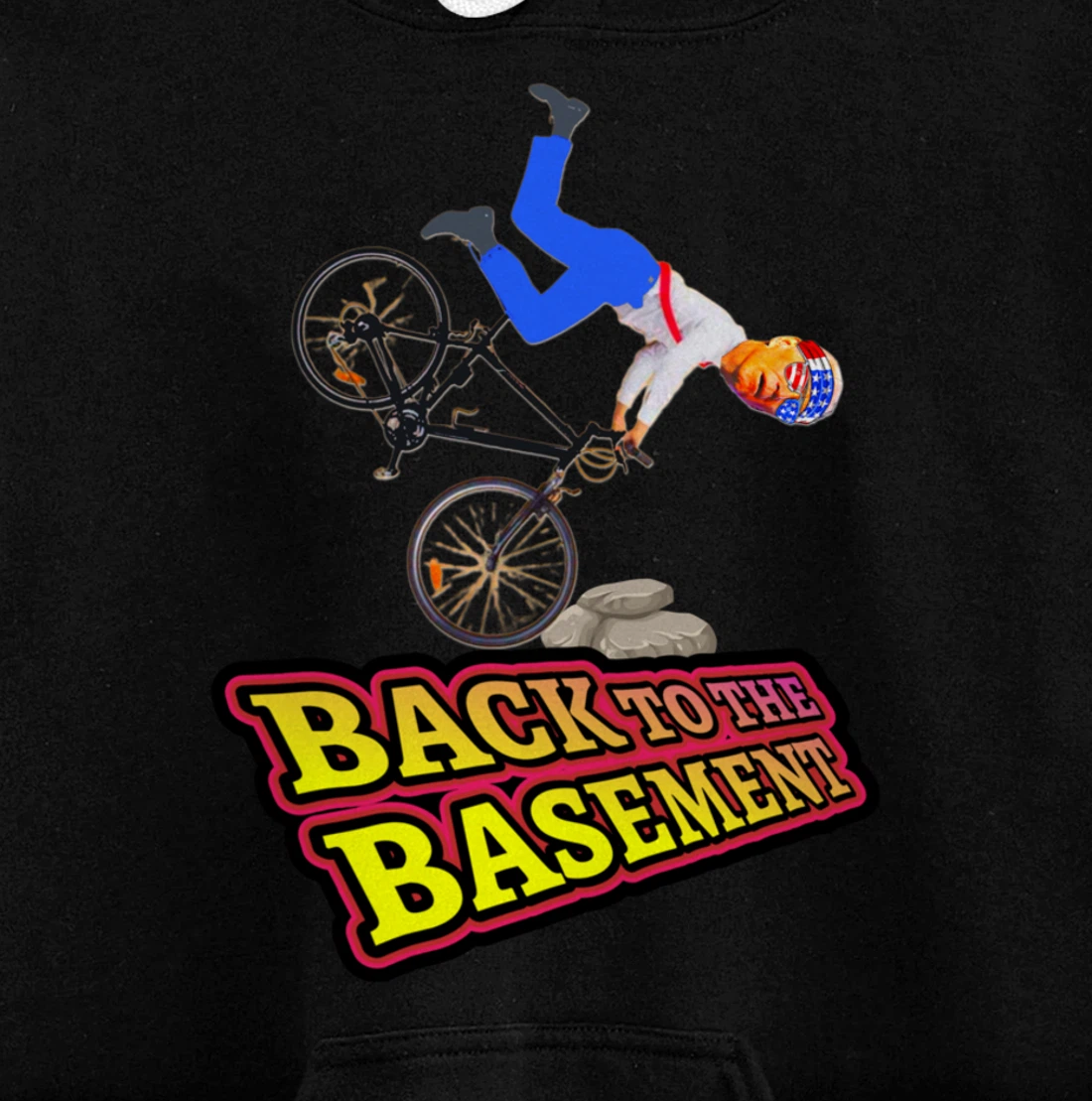 Back to the Basement Biden Trump Bicycle Patriot Republican Pullover Hoodie