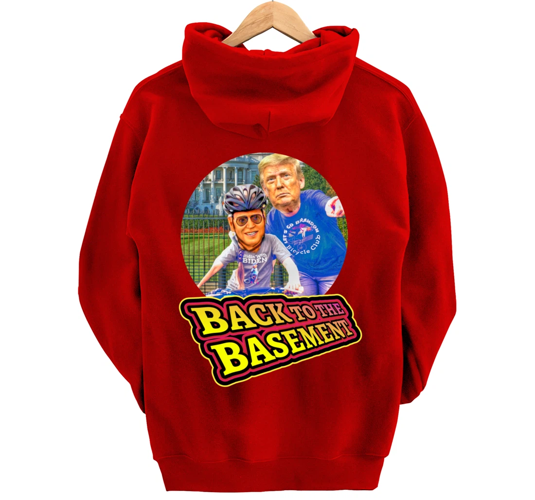 Back to the Basement Biden Trump Bicycle Patriot Republican Pullover Hoodie