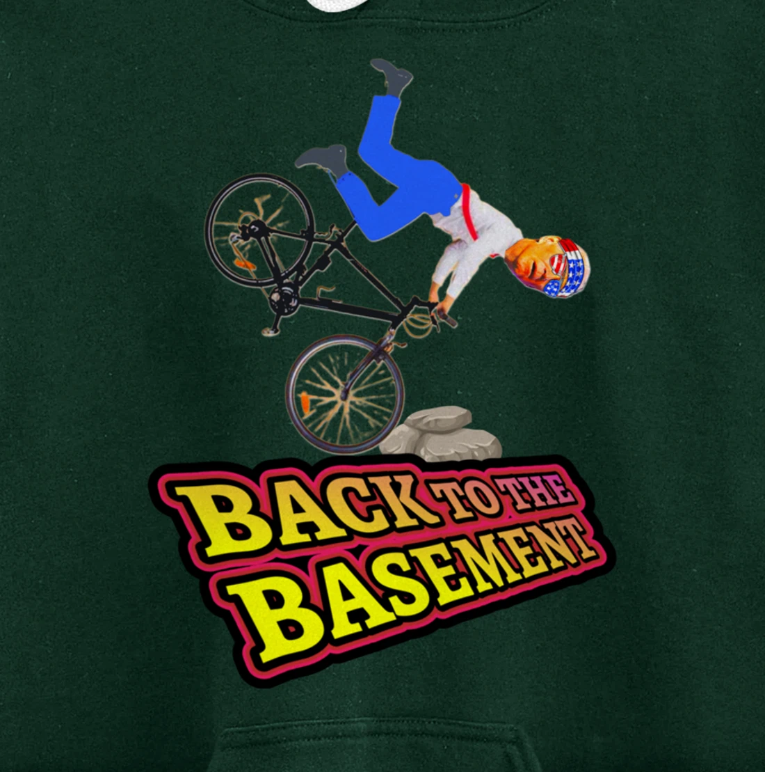 Back to the Basement Biden Trump Bicycle Patriot Republican Pullover Hoodie