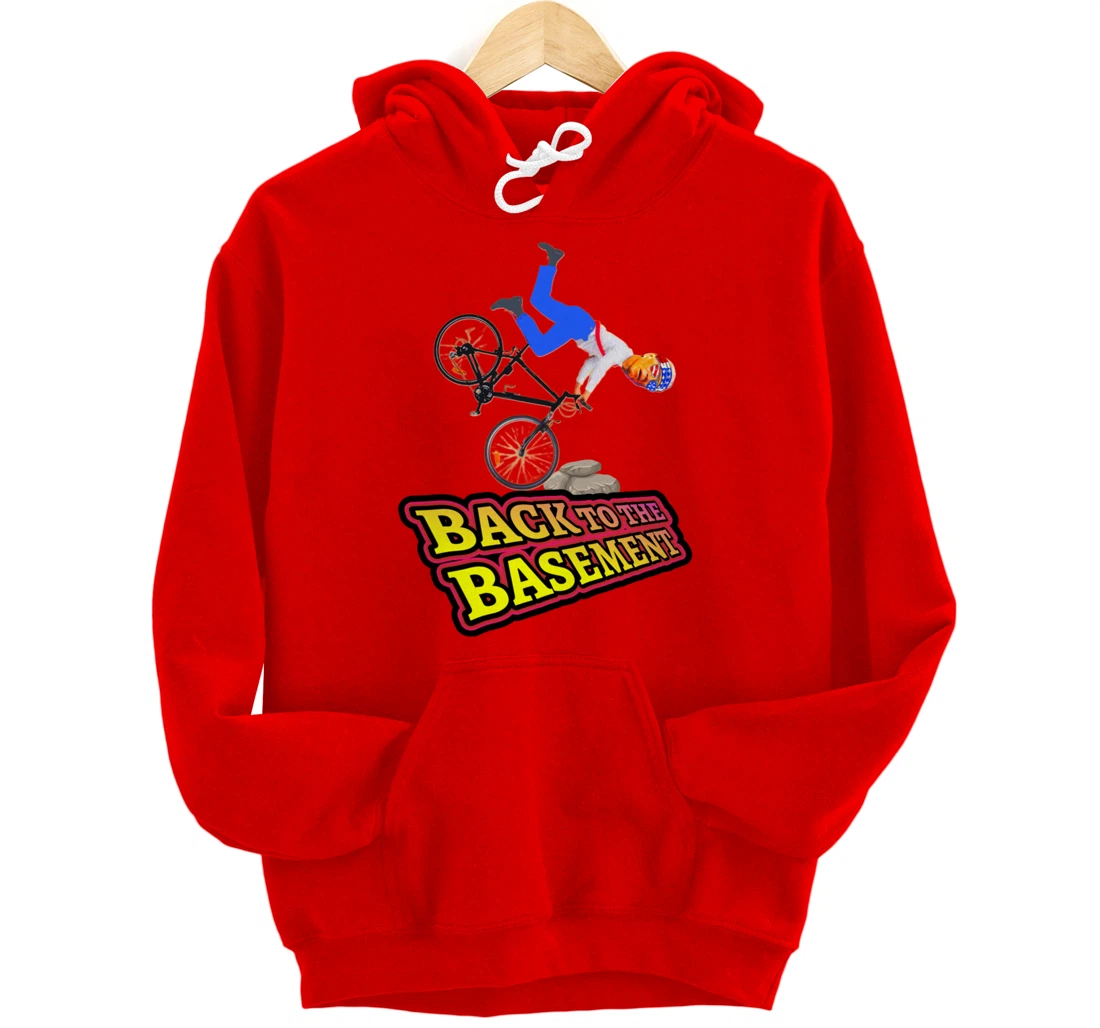 Back to the Basement Biden Trump Bicycle Patriot Republican Pullover Hoodie