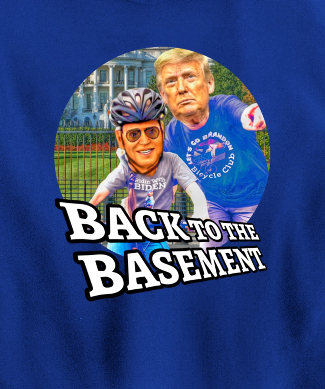 Back to the Basement Biden Trump Bicycle Patriot Republican Pullover Hoodie
