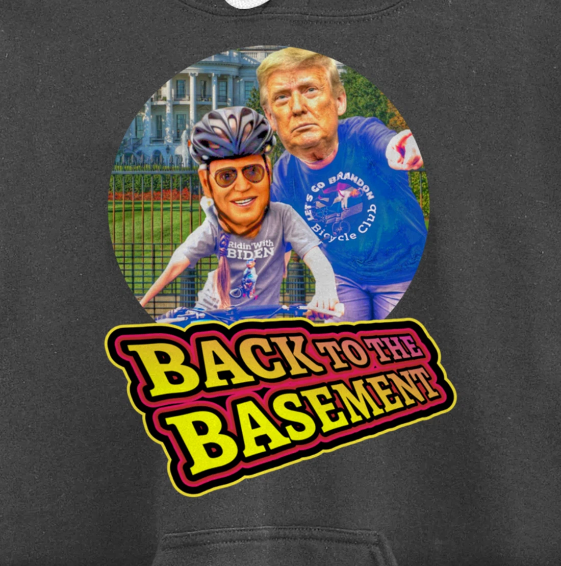 Back to the Basement Biden Trump Bicycle Patriot Republican Pullover Hoodie