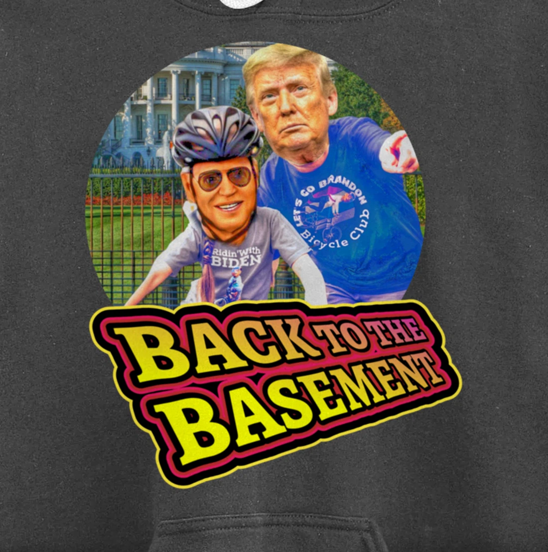 Back to the Basement Biden Trump Bicycle Patriot Republican Pullover Hoodie