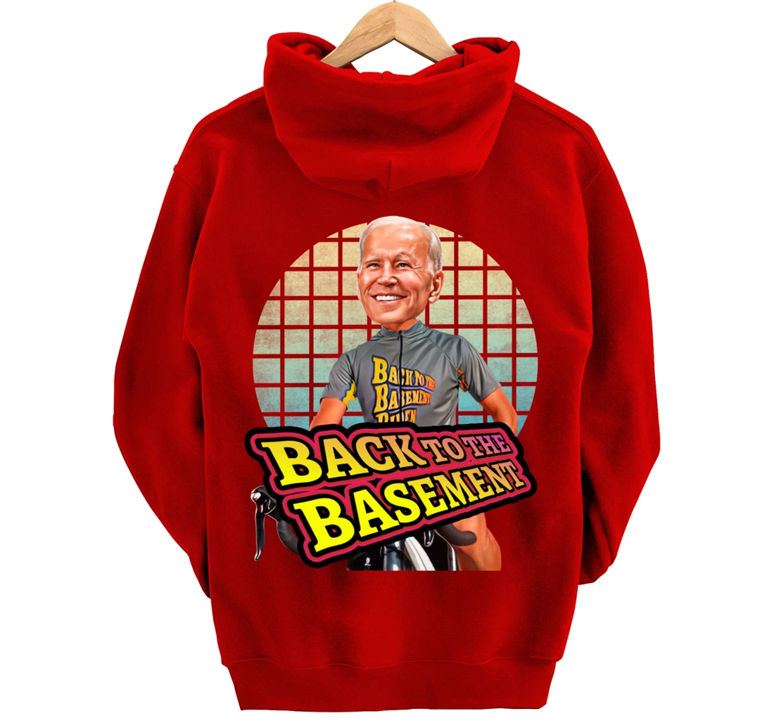 Back to the Basement Biden Trump Bicycle Patriot Republican Pullover Hoodie