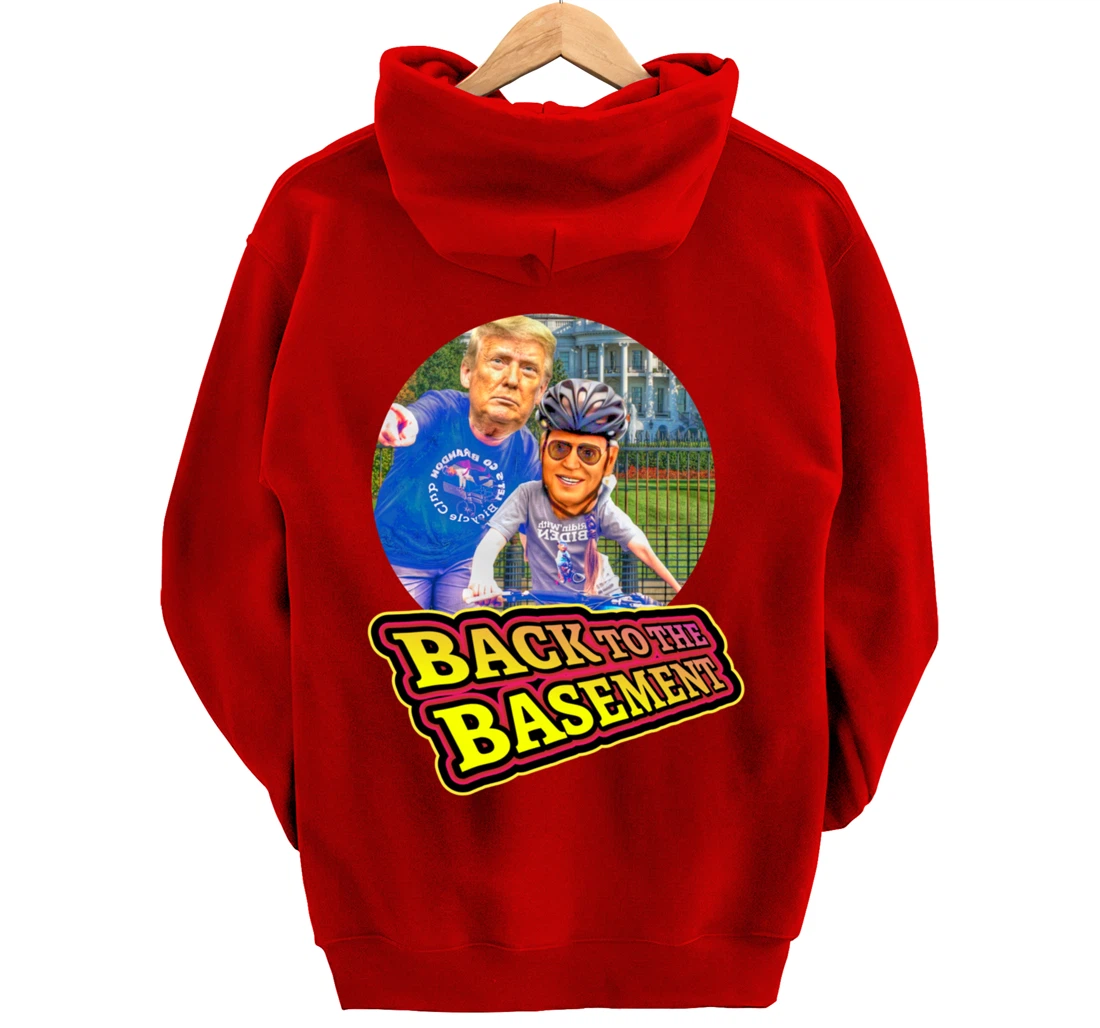 Back to the Basement Biden Trump Bicycle Patriot Republican Pullover Hoodie