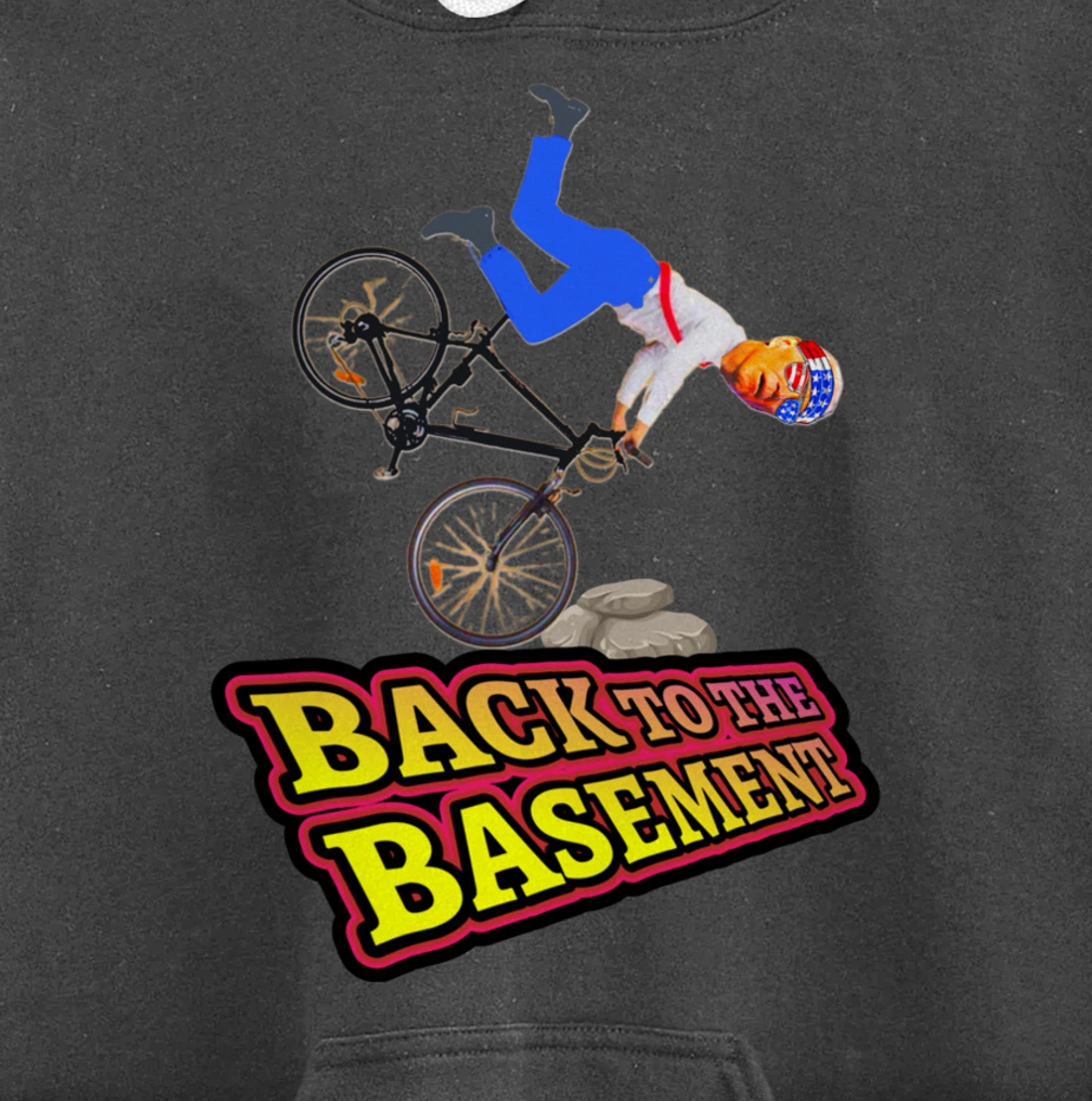 Back to the Basement Biden Trump Bicycle Patriot Republican Pullover Hoodie