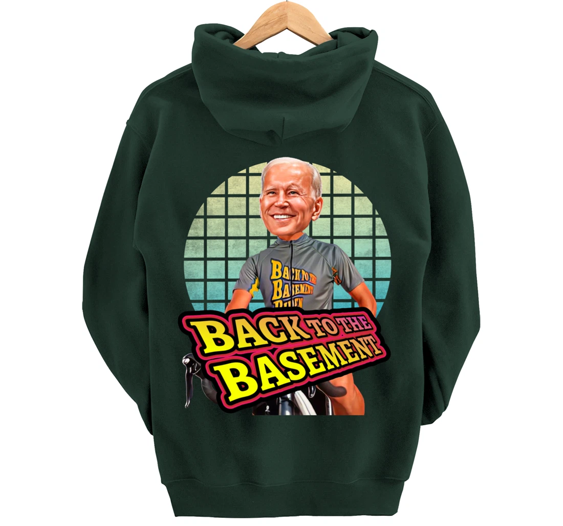 Back to the Basement Biden Trump Bicycle Patriot Republican Pullover Hoodie