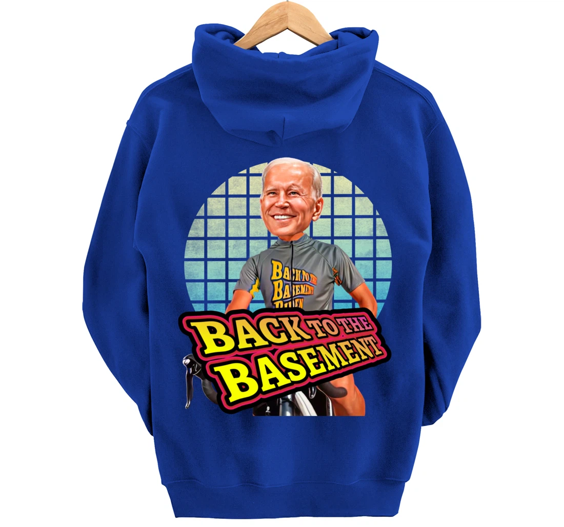 Back to the Basement Biden Trump Bicycle Patriot Republican Pullover Hoodie