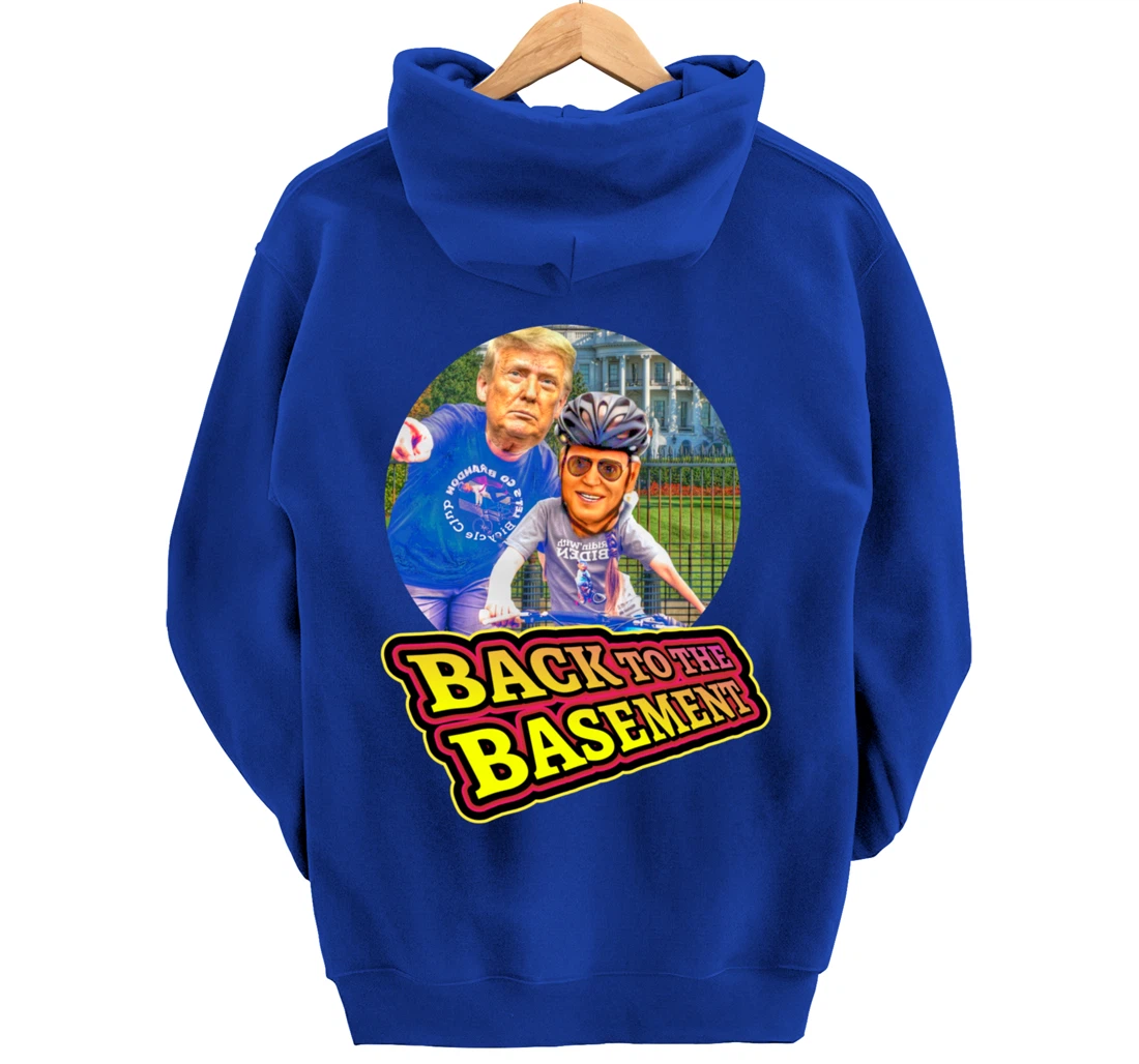 Back to the Basement Biden Trump Bicycle Patriot Republican Pullover Hoodie