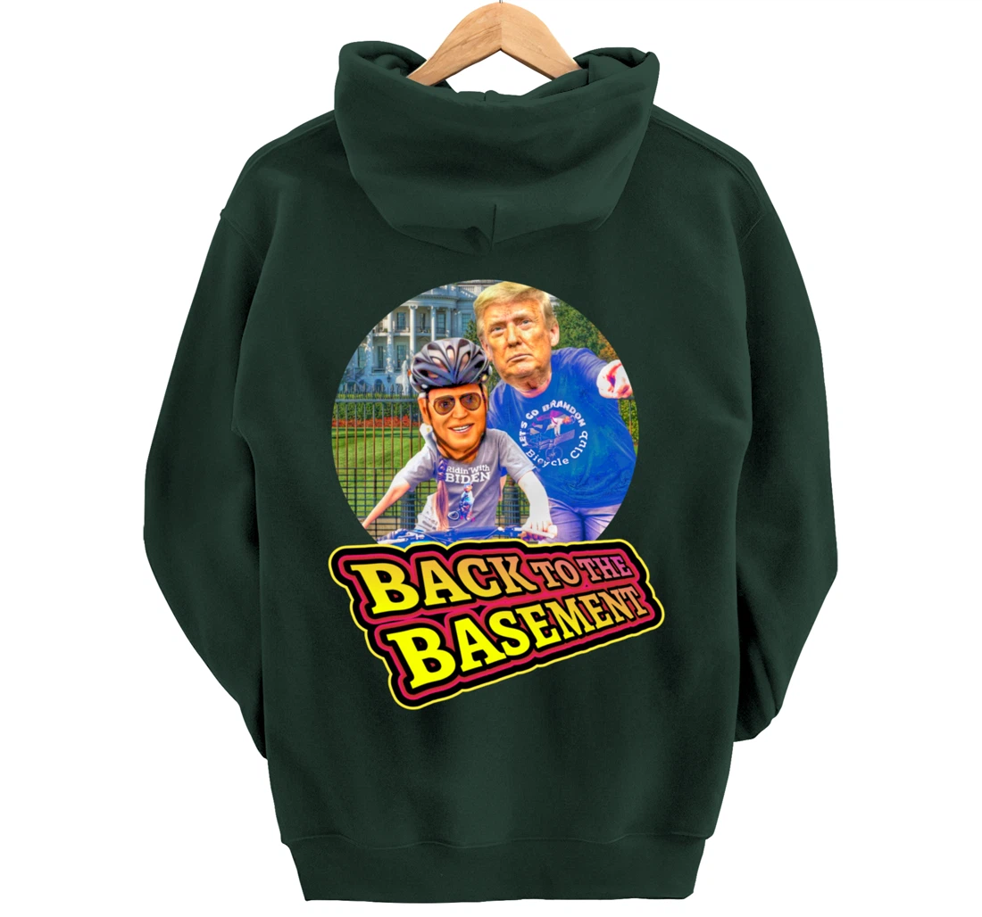 Back to the Basement Biden Trump Bicycle Patriot Republican Pullover Hoodie