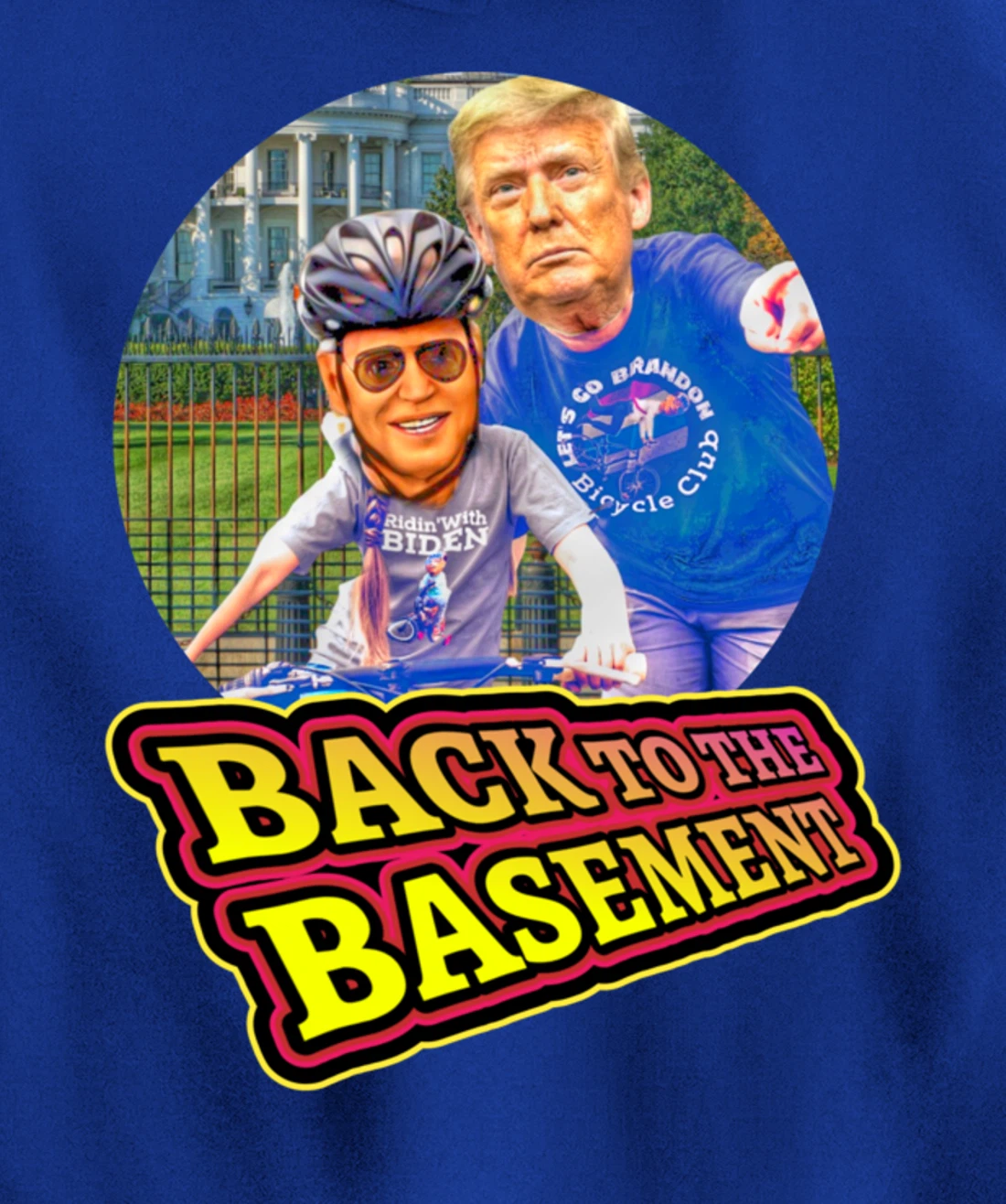 Back to the Basement Biden Trump Bicycle Patriot Republican Pullover Hoodie