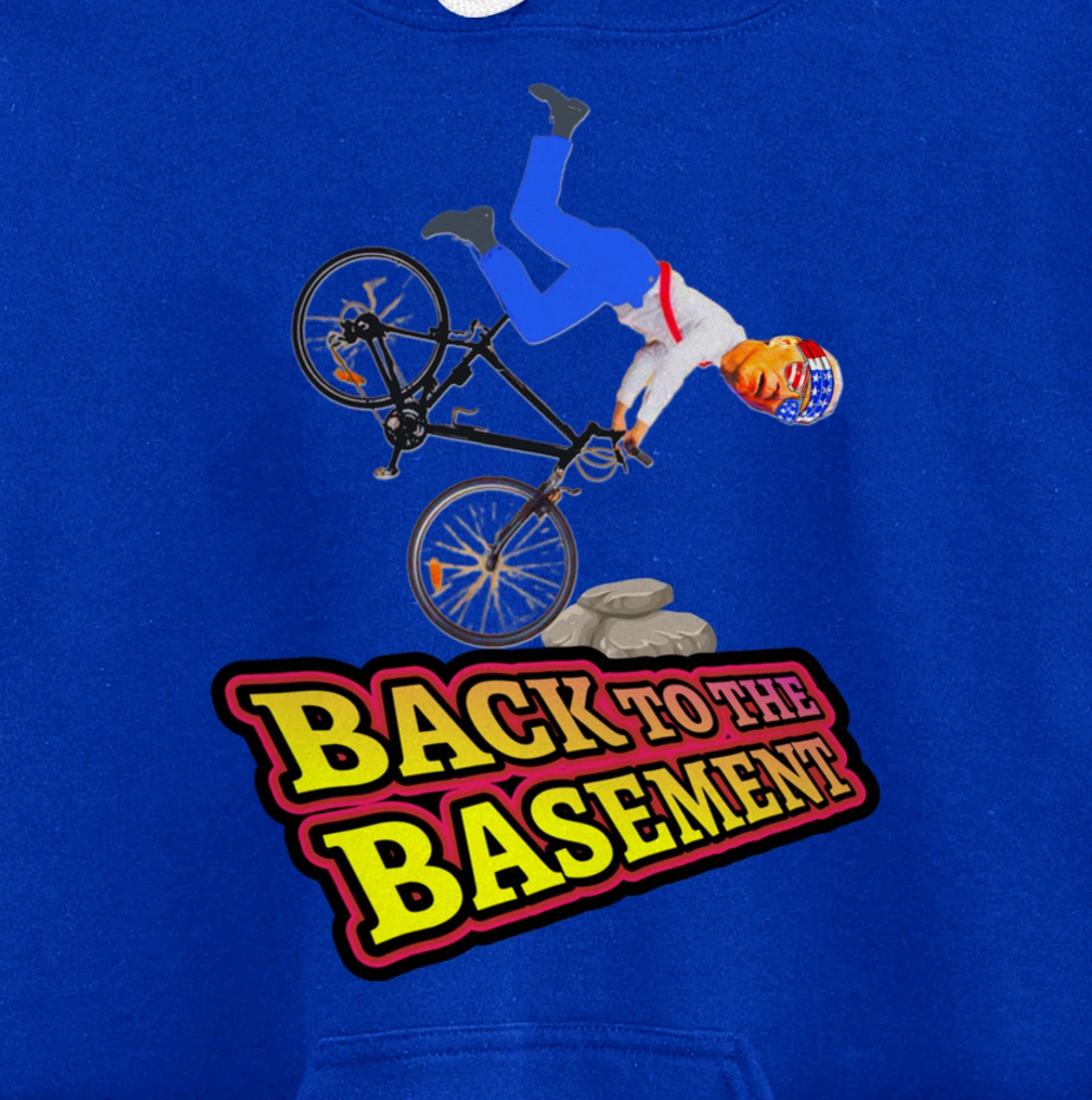 Back to the Basement Biden Trump Bicycle Patriot Republican Pullover Hoodie