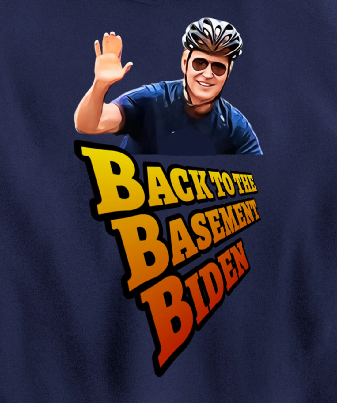 Back to the Basement Biden Trump Bicycle Patriot Republican Pullover Hoodie
