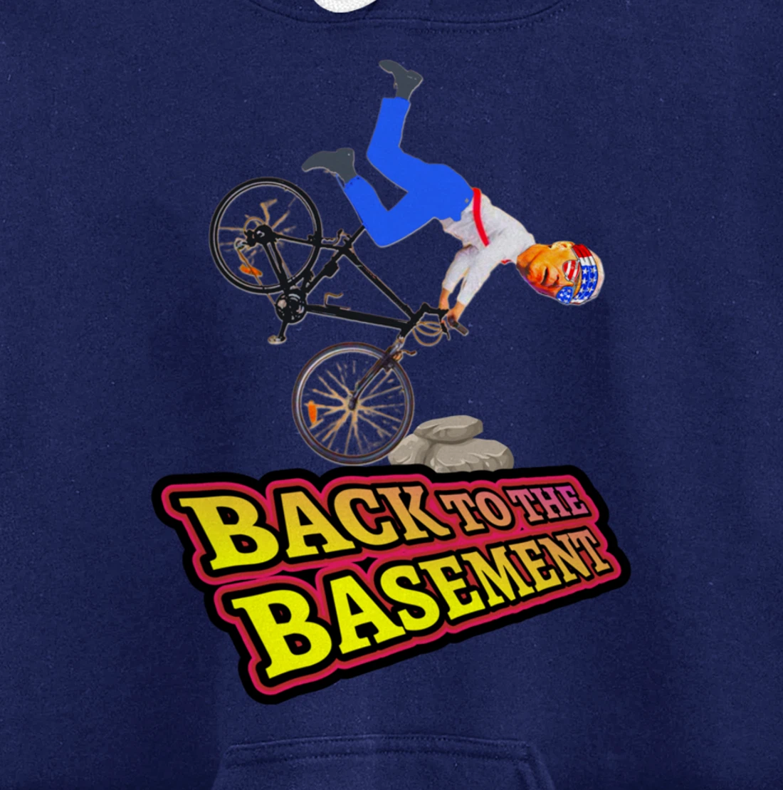 Back to the Basement Biden Trump Bicycle Patriot Republican Pullover Hoodie