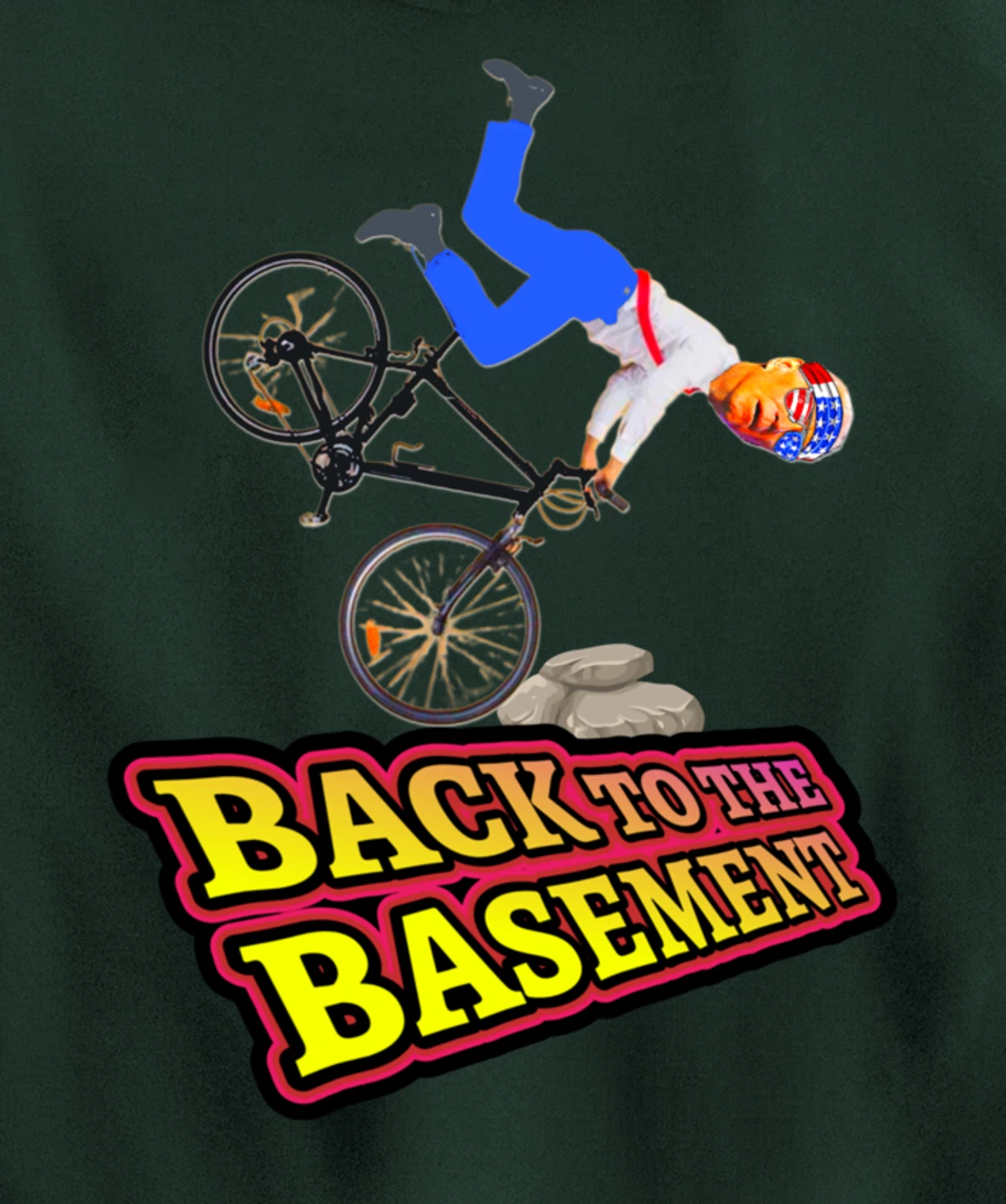 Back to the Basement Biden Trump Bicycle Patriot Republican Pullover Hoodie
