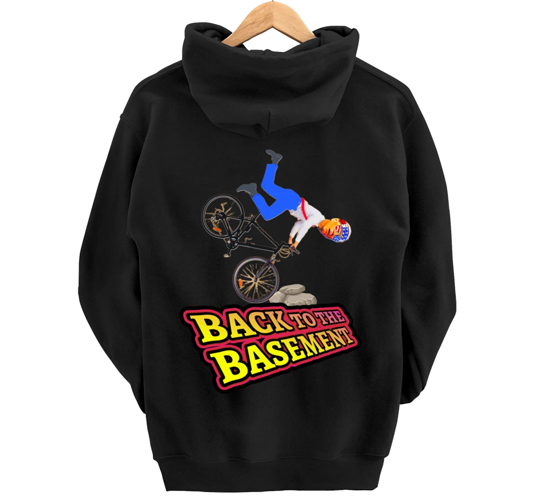 Back to the Basement Biden Trump Bicycle Patriot Republican Pullover Hoodie