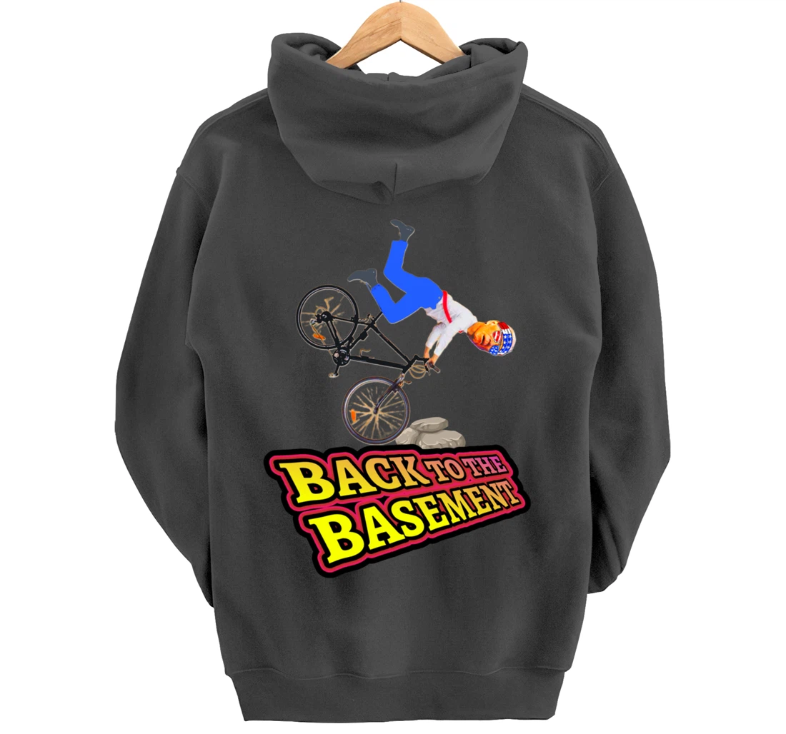 Back to the Basement Biden Trump Bicycle Patriot Republican Pullover Hoodie