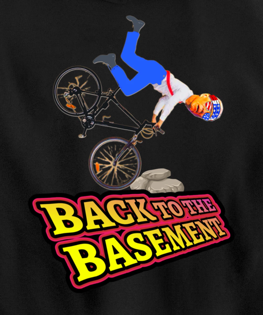 Back to the Basement Biden Trump Bicycle Patriot Republican Pullover Hoodie