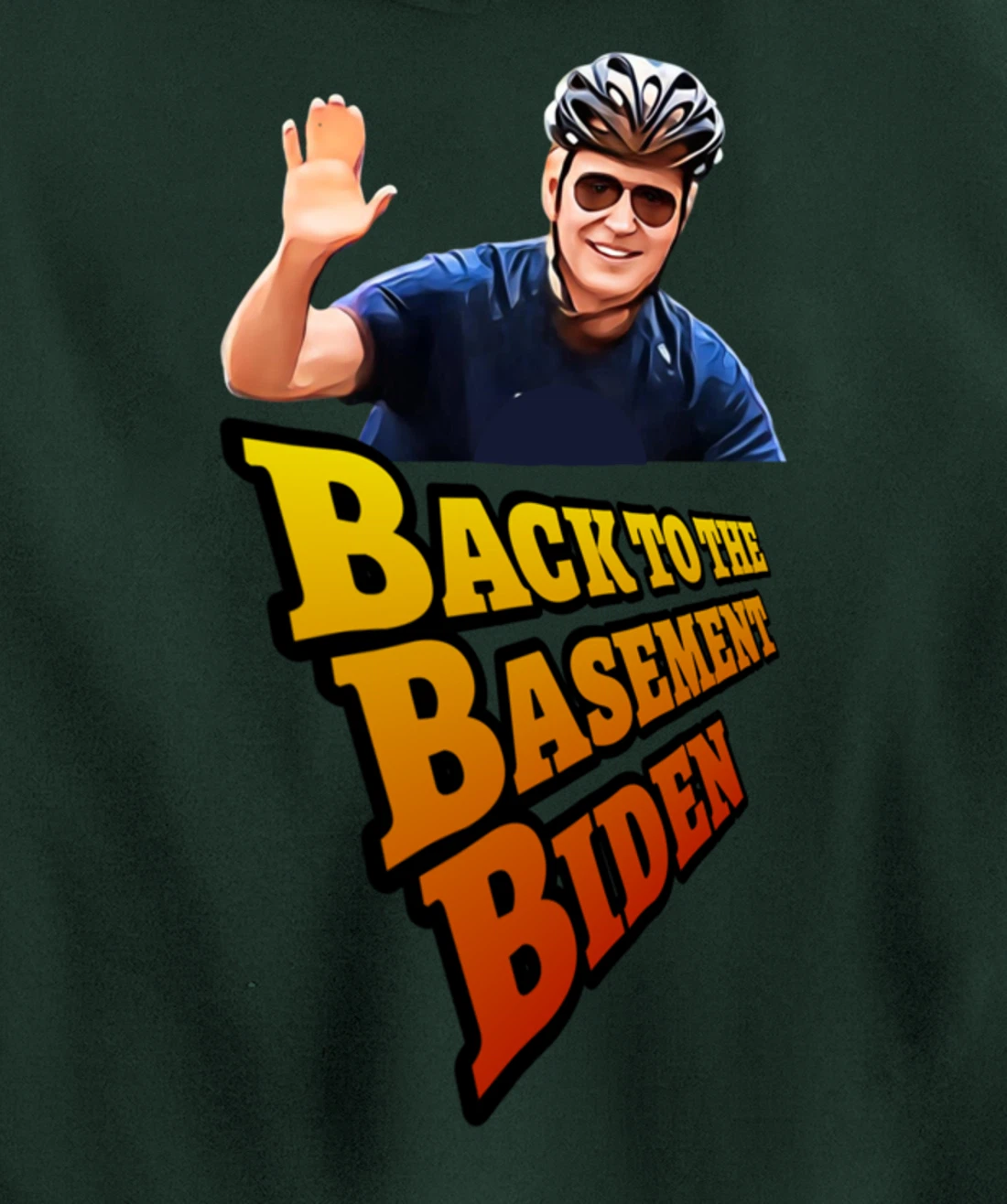 Back to the Basement Biden Trump Bicycle Patriot Republican Pullover Hoodie